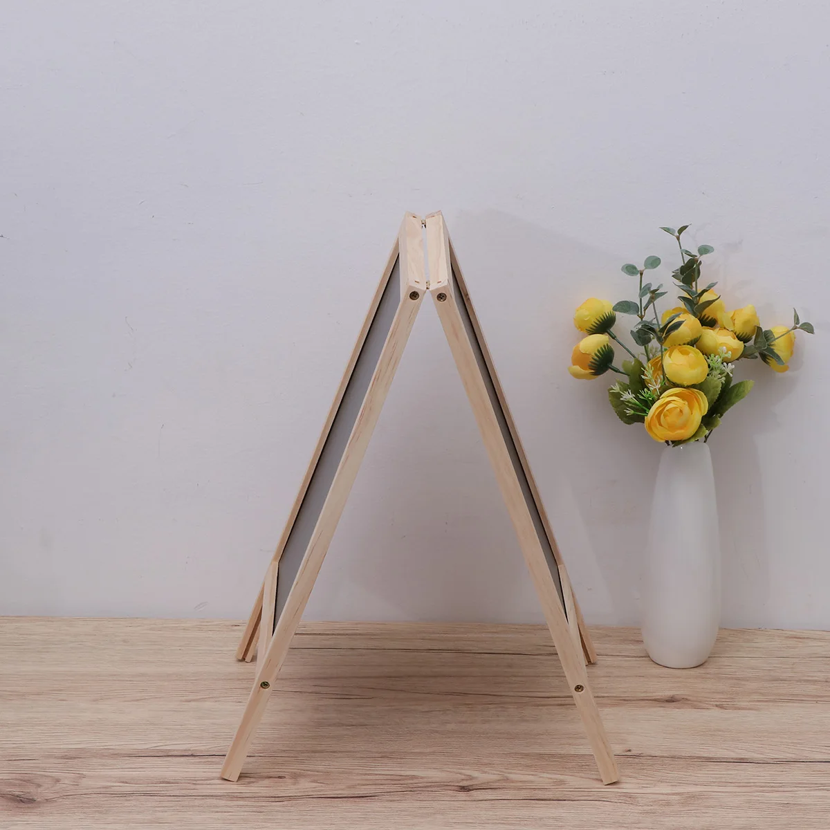 

1 set 1 Set 25X40Cm Wooden Tripod Blackboard Double-Sided Easel Stand For Bar Counter Mini Message Board Writing Chalkboard