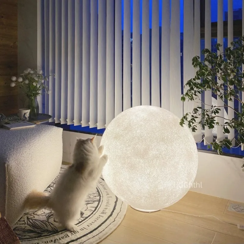 Moon Lamp Moon Lamp Charging Plug-In LED Floor Lamp Suitable For Bedroom Study Bed Lamp Creative INS Gift Atmosphere Lamp