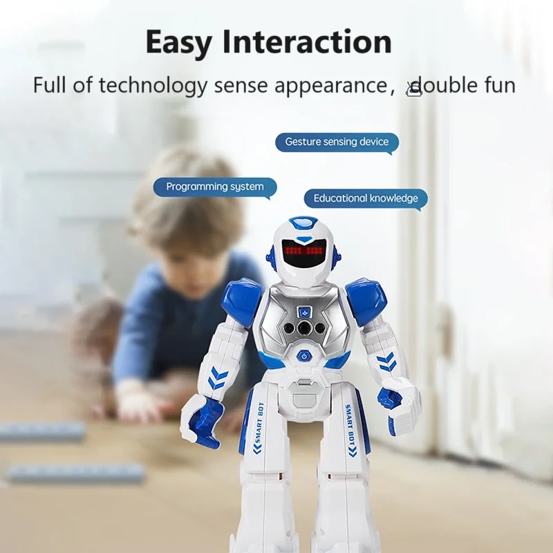 Remote Control Smart Emo Robot Early Education Electric Singing Infrared Sensor Robot For Mechanical Combat Police Children Toys