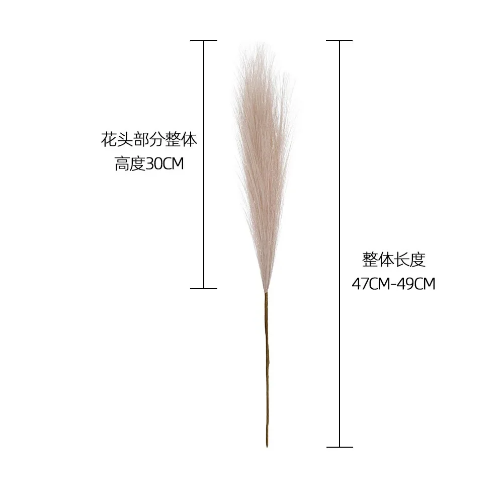 50cm Artificial Flower Reed Pampas Grass INS Wind Simulation Flower Home Decoration Wedding Decor Flower Decoration