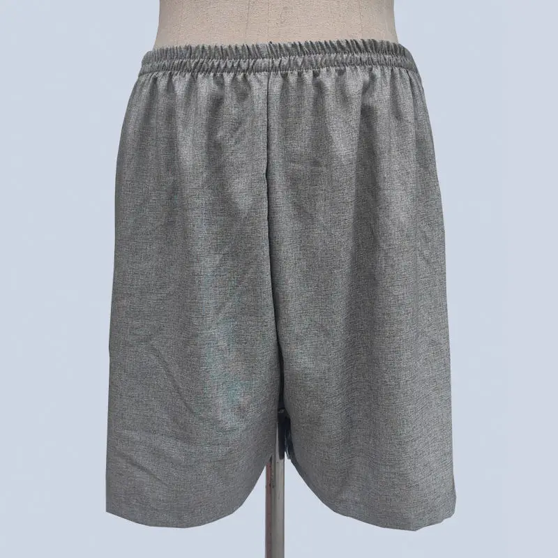 Summer Linen No Pockets Plus Size Men Shorts Outdoor Fitness Casual High Split Home Bottoms