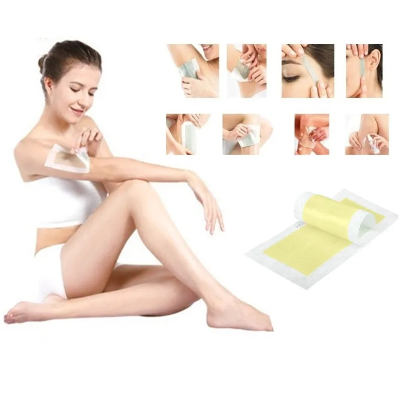 10pcs/lot Hair Removal Wax Strips Roll Underarm Wax Strip Paper Beauty Tool Leg Body Facial Hair Women Men