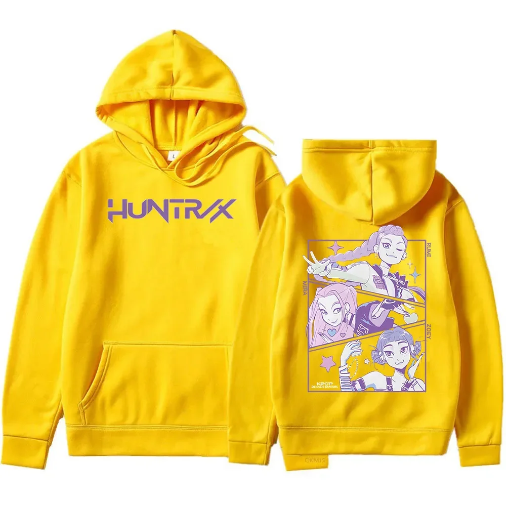 KPop Devil Hunter Print Hoodie for Autumn and Winter Warmth, Fashionable and Versatile Hoodie, Men's Pullover, Comfortable and S