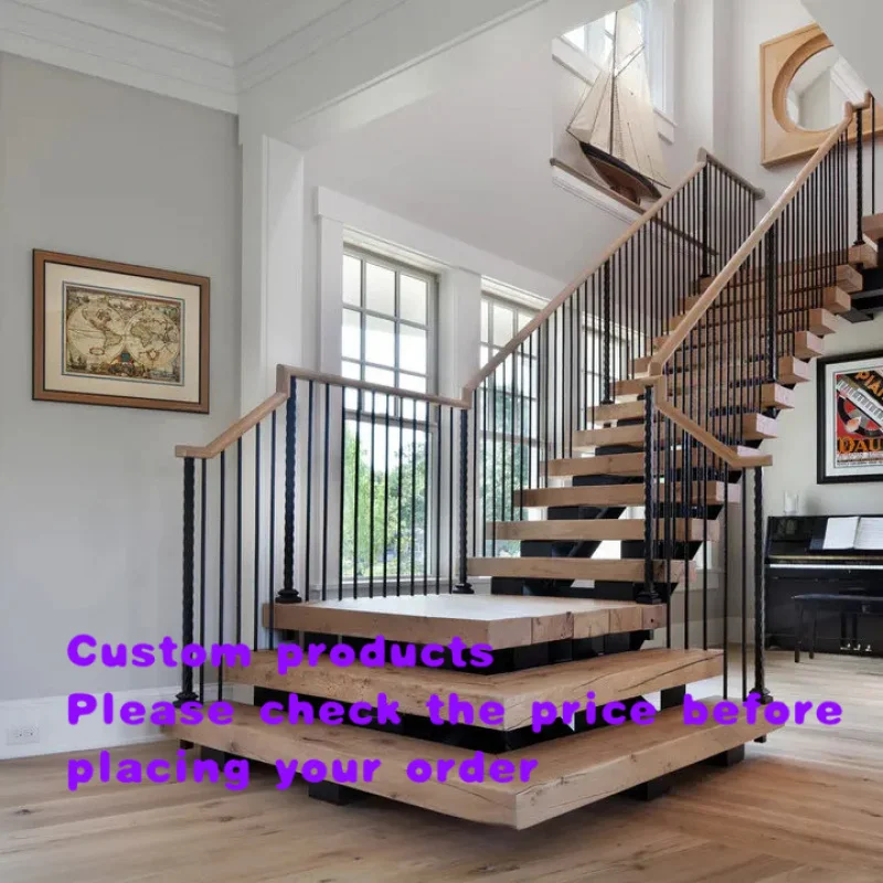 custom.CBMmart New Customized Staircase with Carbon Steel Stair Steel Double Stringer