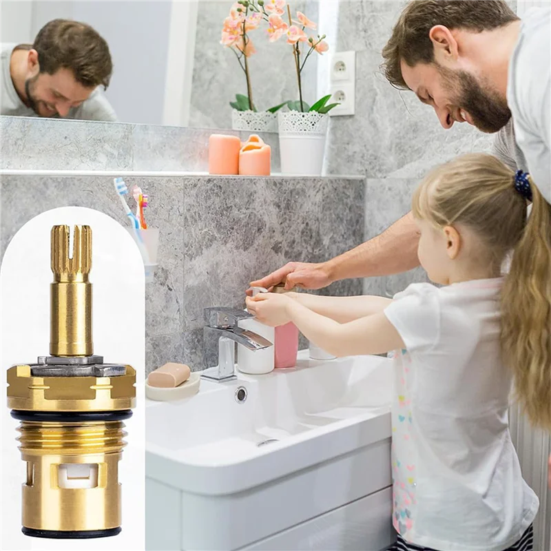 ABGE-2X 994053-0070A خرطوشة صمام بديلة لصنبور المطبخ، 4Z-24H جذع بديل نحاسي ساخن وبارد