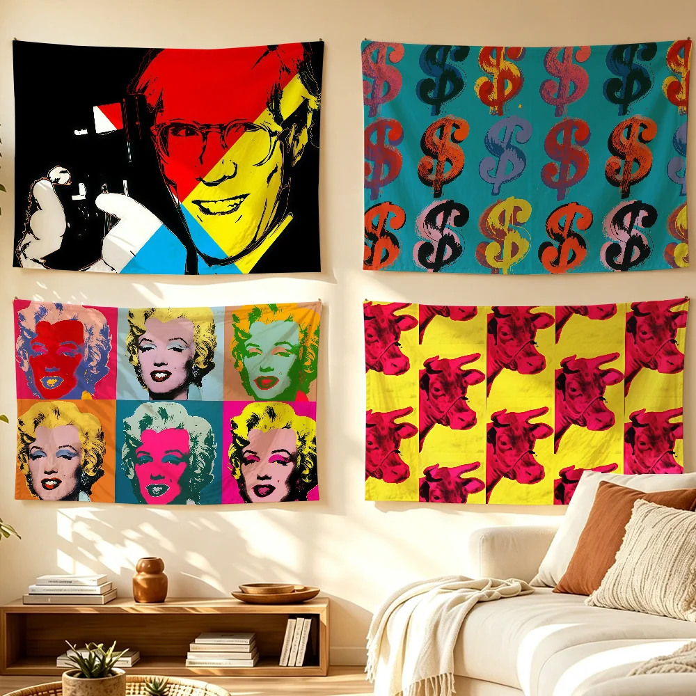 A-Andy Warhol Art Flag Banner For Sports Matches Games Parade Rally Holiday Festival Backyard Balcony Club Bar Decor