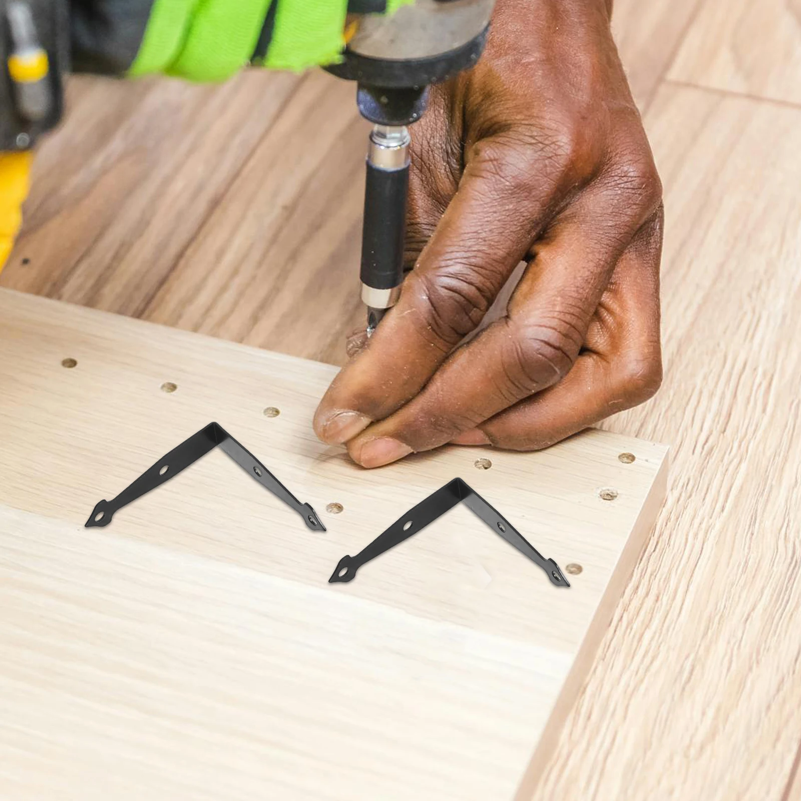 

10 Pcs Angle Code Bracket Corner Shelf Chair Furniture Hardware Brace for Wall Supports Connector