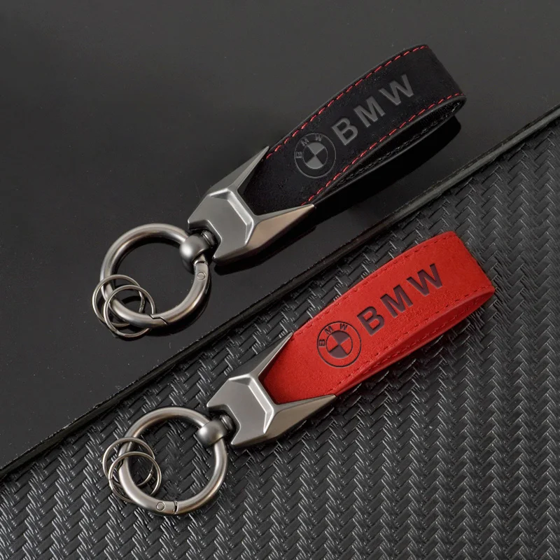 High Quality Leather Car Keychain Logo Keyring For Bmw M M3 M5 Performance E36 E39 E46 E53 E90 E60 E61 E93 X3 X1 Accessories - view 2