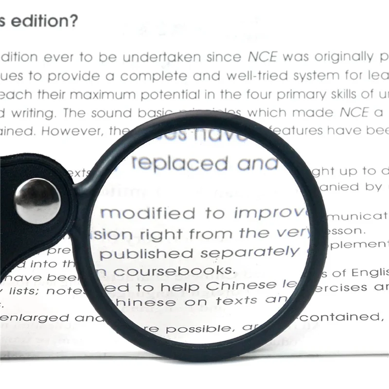 

IALJ-6Pcs Folding Fold Away Pocket Magnifying Glass Magnifier Lens 3X Magnification Folding Leather Case Magnifying Glass