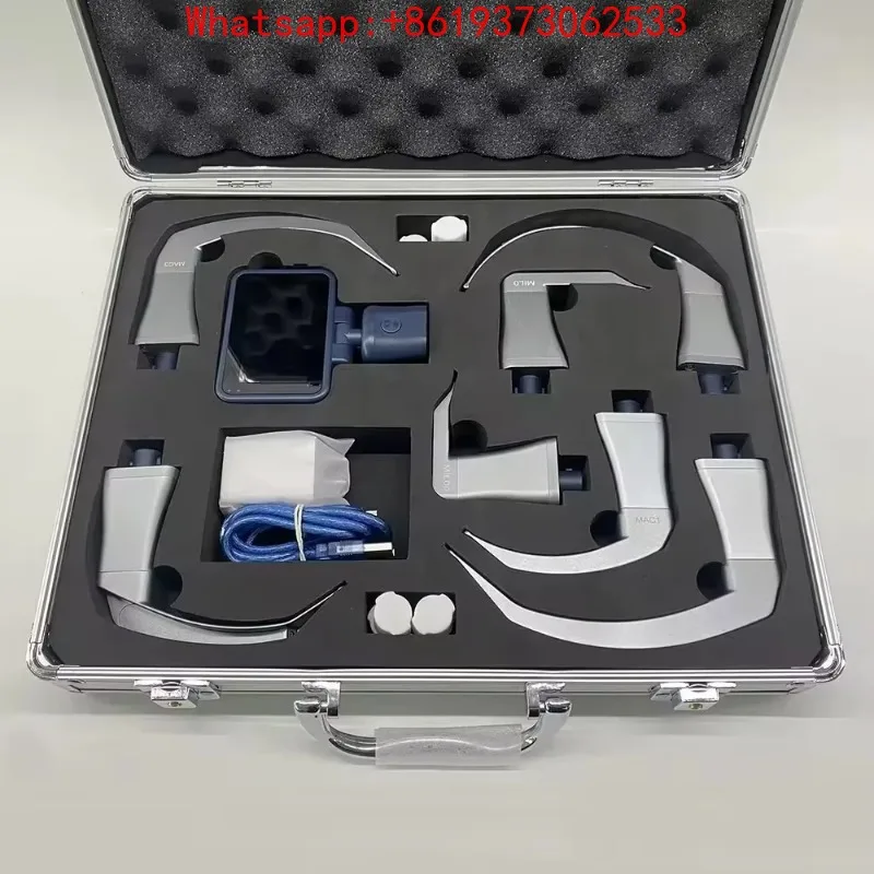 

4.5 Inch Touch Screen Reusable Anesthesia Video Laryngoscope for Intubation with Different Sizes of Reusable Blades