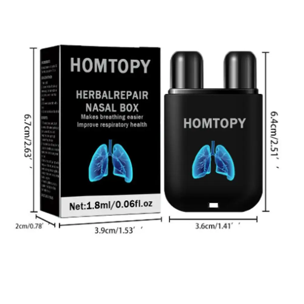 Double Hole Nasal Inhaler Diffuser Sniffer Herbal Repair Nasal Box Refreshing Awakening Brain Fruit Flavored Energy Stick