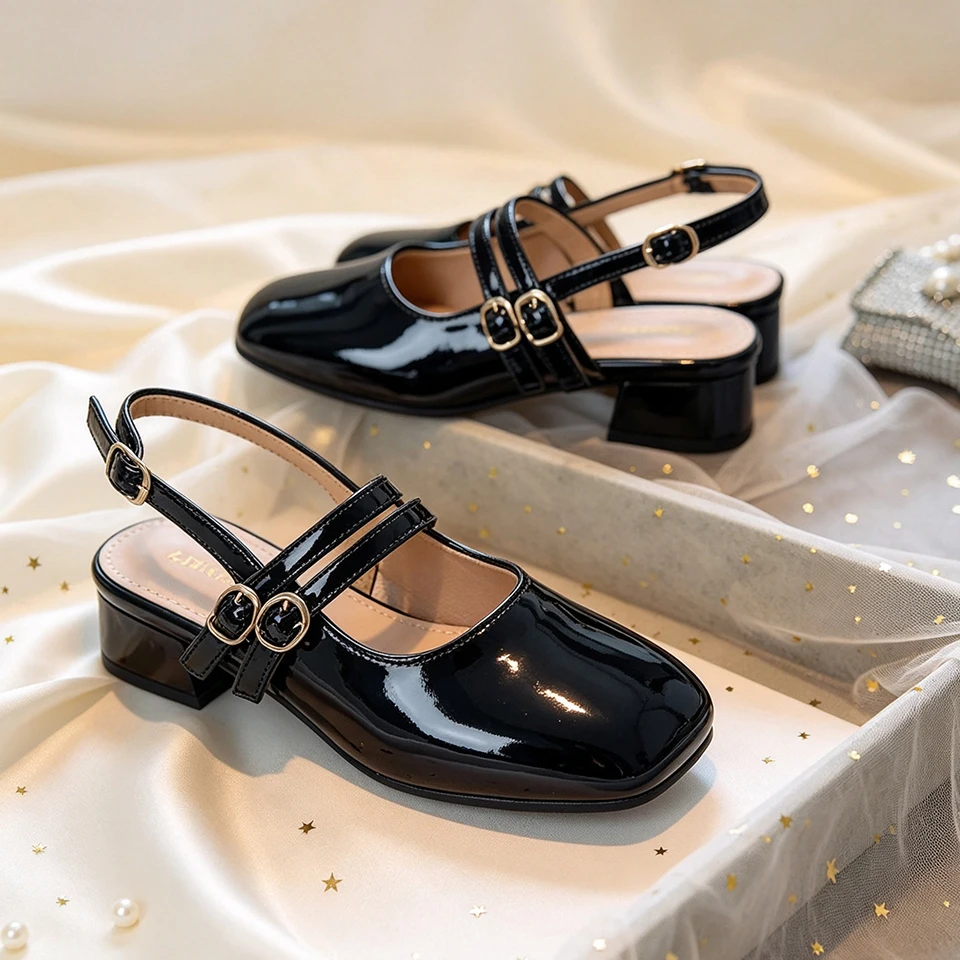 รองเท้าส้นสูงแบบสลิงแบ็คหนังแฟ - Slingback Heel Formal บทวิจารณ์และราคา