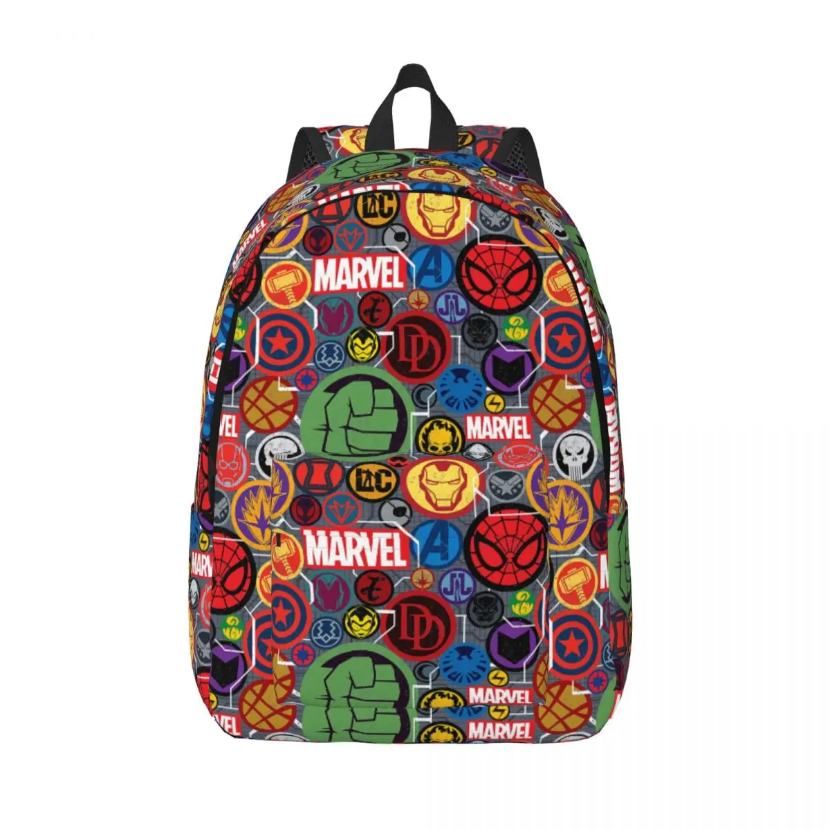 Signs College Bag Marvel Avengers Film For Women Kid New Hiking Back To School Gift Zipper Closure Laptop Bag