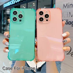Drop-proof Transparent Phone Case For IPhone 17 16 15 Pro Max 14 13 12 11 XR 7 8 Plus SE2/SE3 Shockproof Back Cover