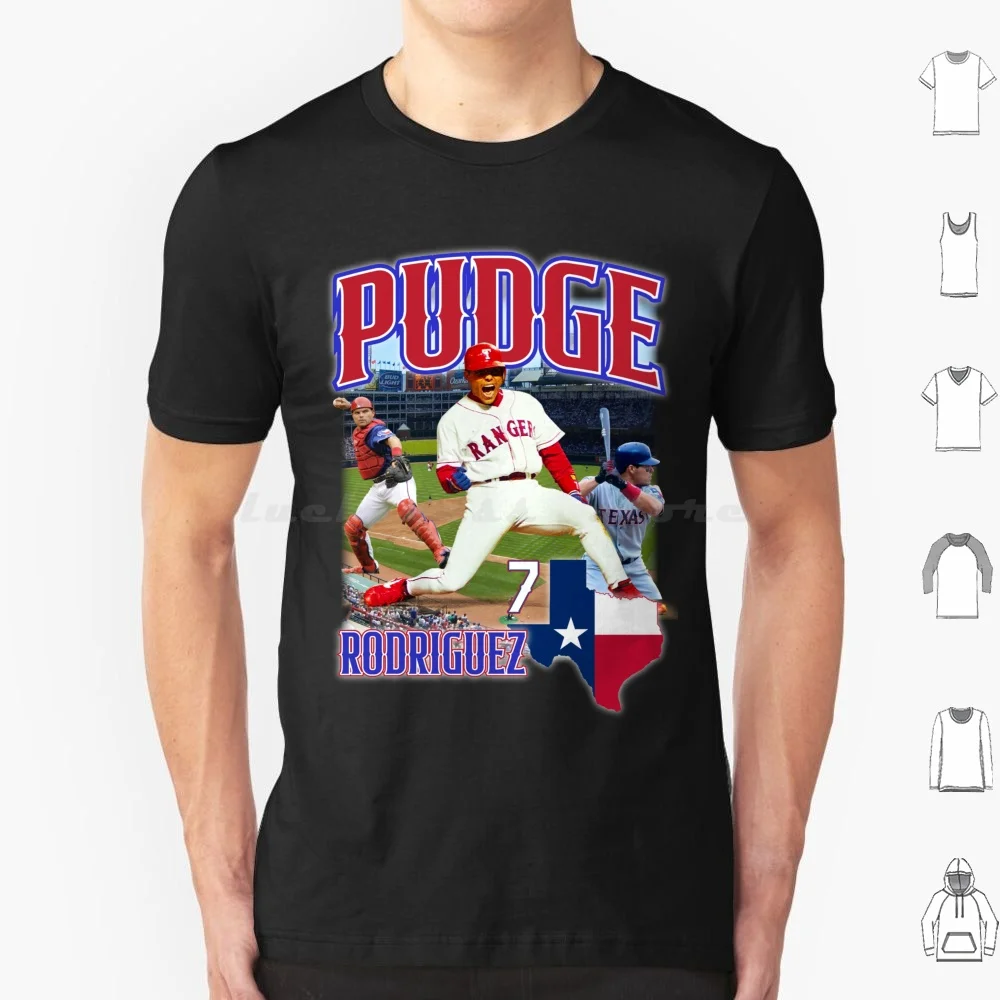 Pudge T Shirt Cotton Men Women DIY Print Pudge Baseball Sports Fun Texas Arlington 90s Retro 80s