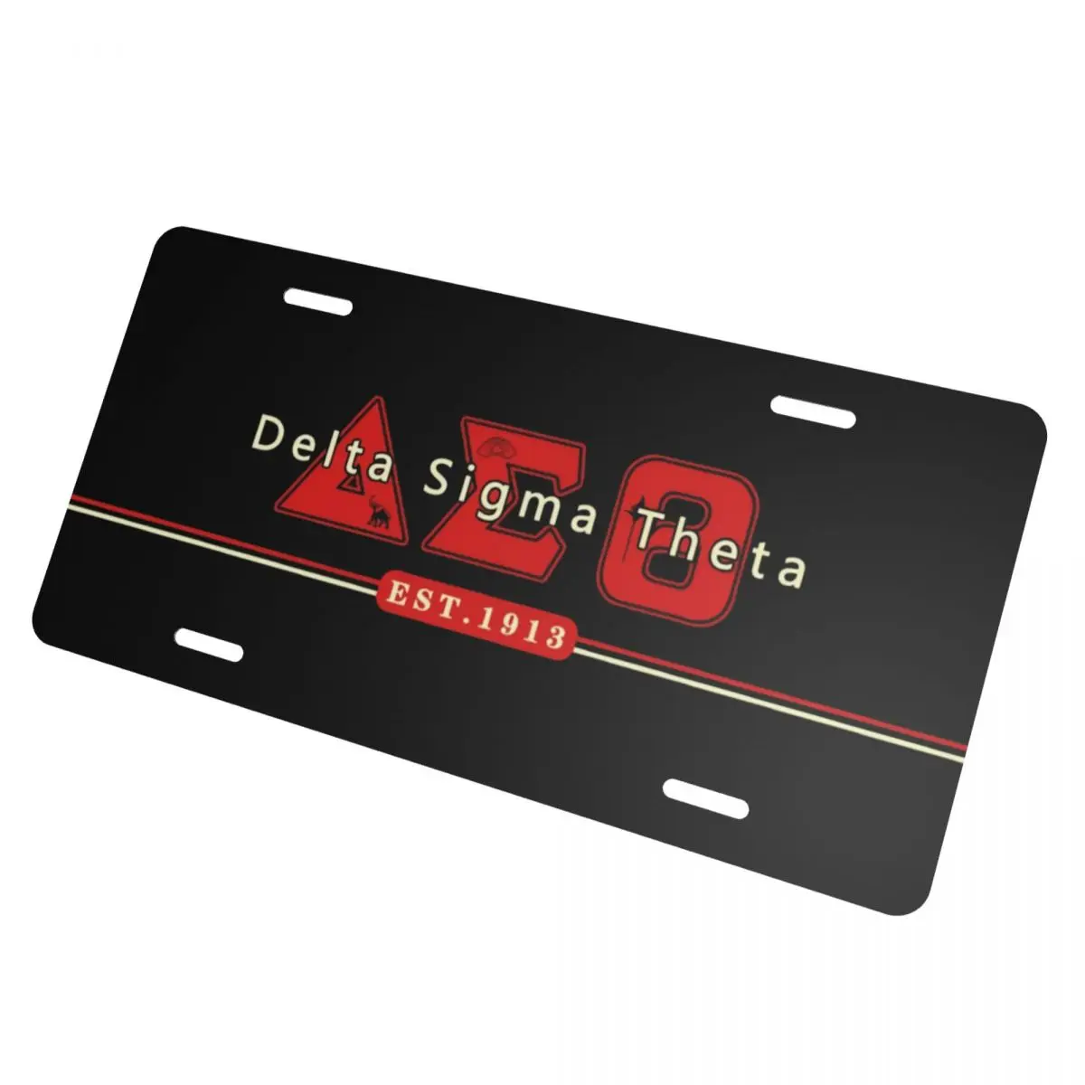 Delta Sorority Sigma Theta DST License Plate Car Tag Aluminum Car Auto Sign Universal Bracket Metal Accessories Frame Plate