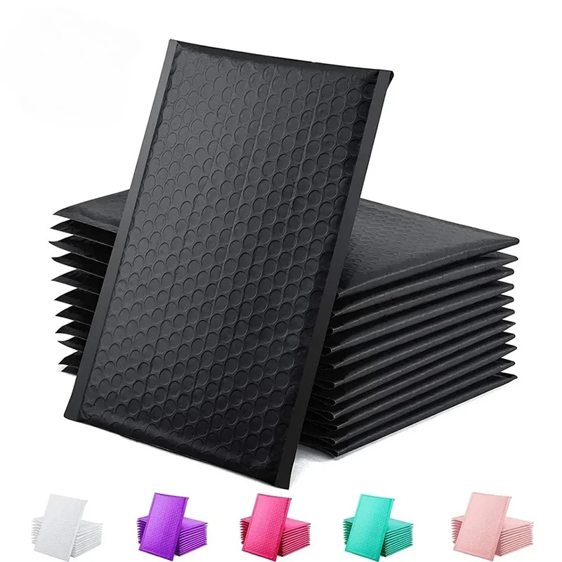 20 Pcs Black Bubble Packaging Envelope Mailing Envelopes Mailer Poly Green Envelope for Shipping Self Seal Bubble Bag Padding