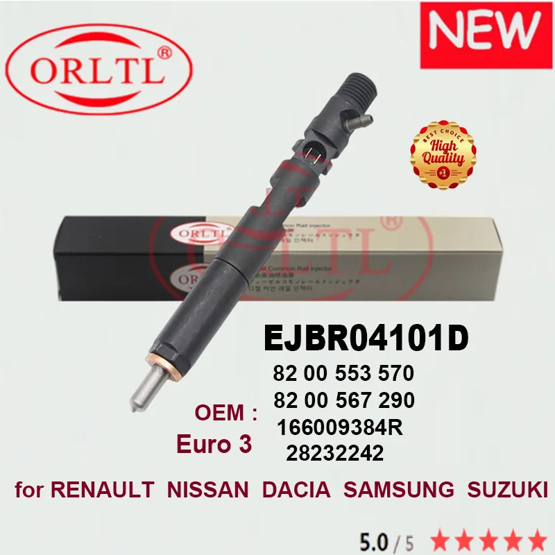 

Injector EJBR04101D 28232242 82 00 553 570 NOZZLE L087PBD VALVE 9308-621C Repair Kits 7135-644 for DACIA NISSAN RENAULT SAMSUNG