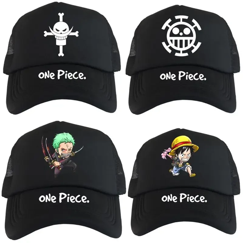 

One Piece Creative Anime Peripheral Pure Cotton Luffy Zoro Choba Justice White Beard Sun-visible Baseball Cap Baseball Cap Gift