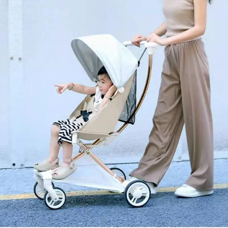 

Portable Travel Stroller – Half Lying Pocket Car, Light Luxury Appearance, Super Load-Bearing Foldable Baby Trolley 1/2