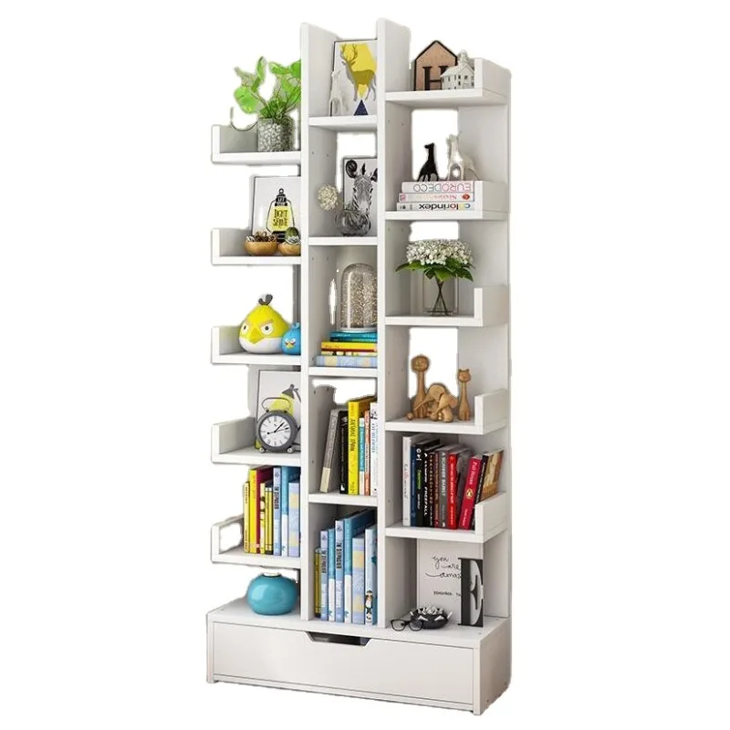 

Simple bookshelf multi-layer floor rack family living room book cabinet