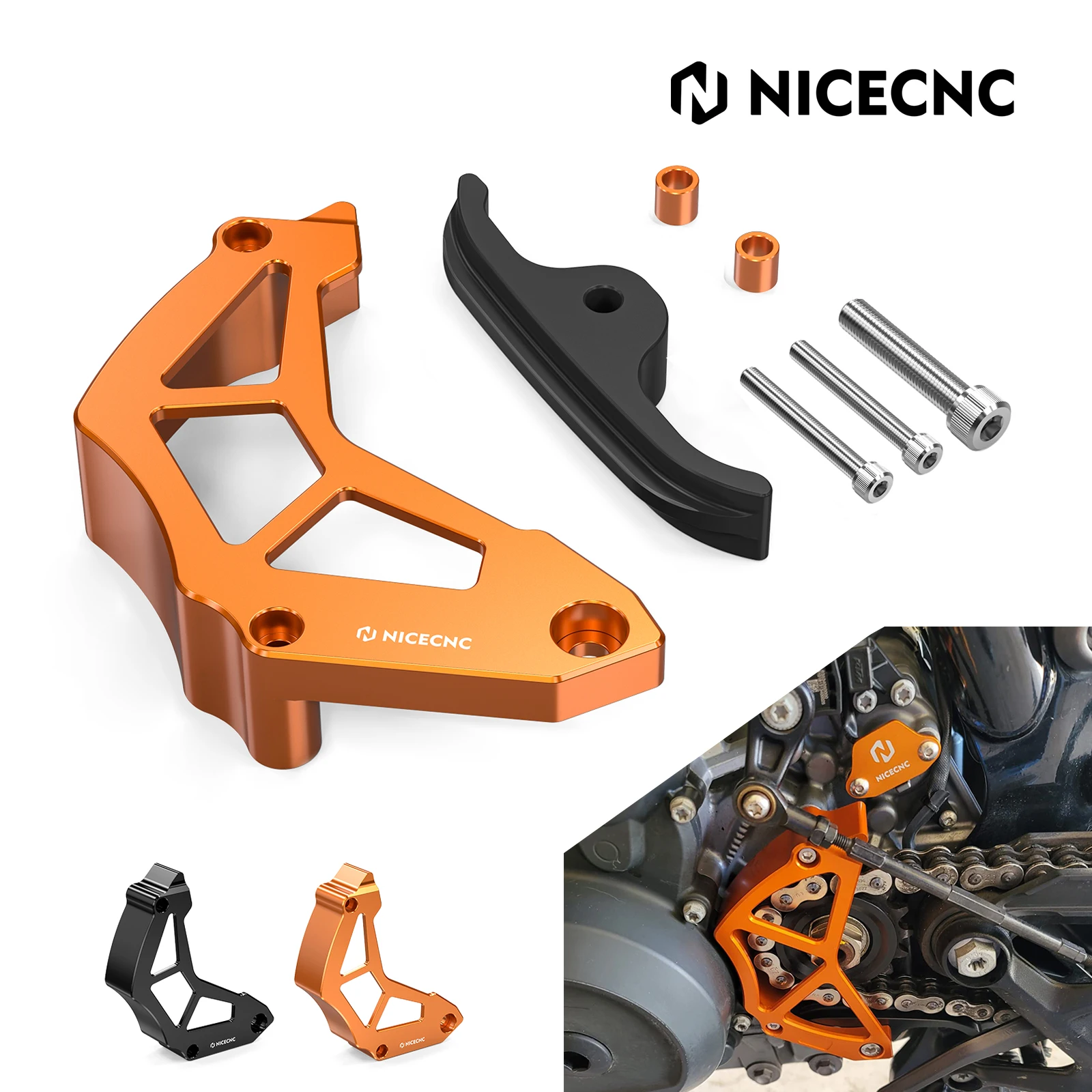 

For KTM 790 890 Adventure R NICECNC Sprocket Chain Guard Cover Protector Enghine Case Saver 890/790 Duke R Husqvarna Norden 901