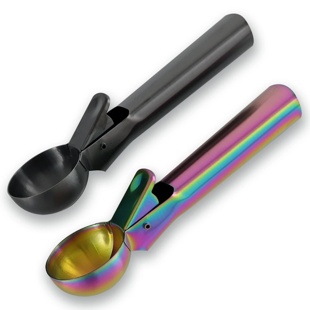 

Stainless Steel Ice Cream Scoop with Trigger, Anti-Freeze Handle, Icecream Spoon Perfect for Gelatos, Frozen Yogurt, Sundaes