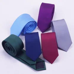 1 Pcs New Men's Casual Slim Ties Classic Polyester Woven Party Neckties Fashion Man Neck for Wedding Business Male Accessories