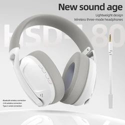 SMAILWOLF L80 Bluetooth wireless wired three-mode gaming headset laptop home lightweight headset with microphone
