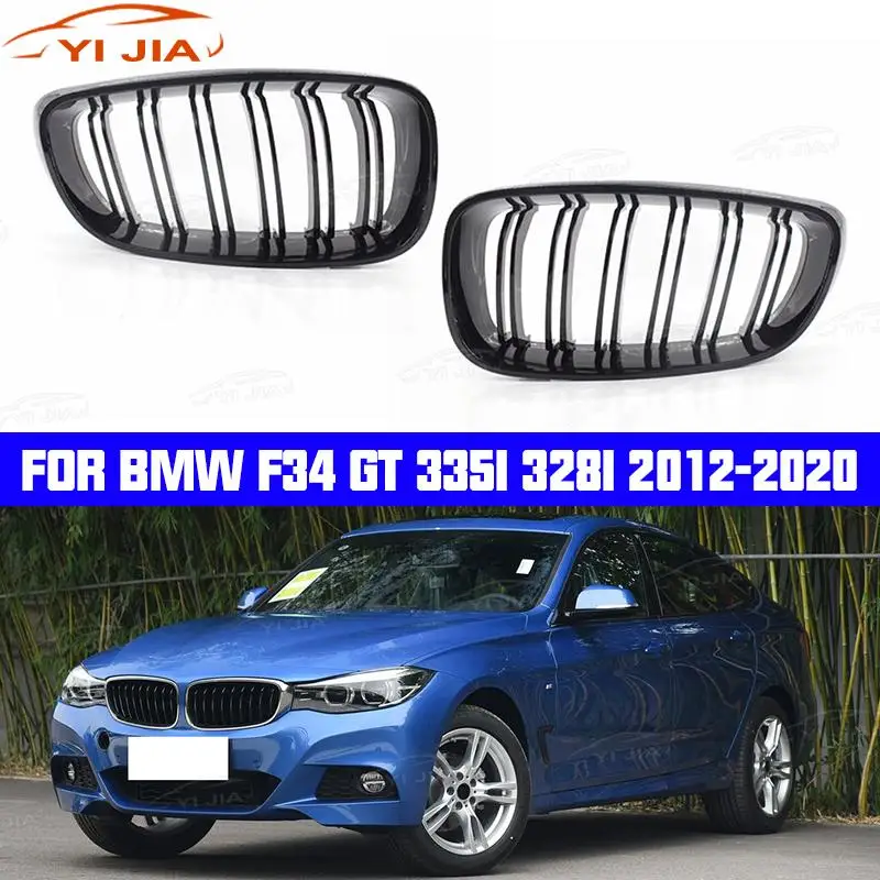 

2 шт. передняя решетка для почек для BMW F34 3 серии 2012-2020 GT Gran Turismo, сменная решетка с двойной планкой