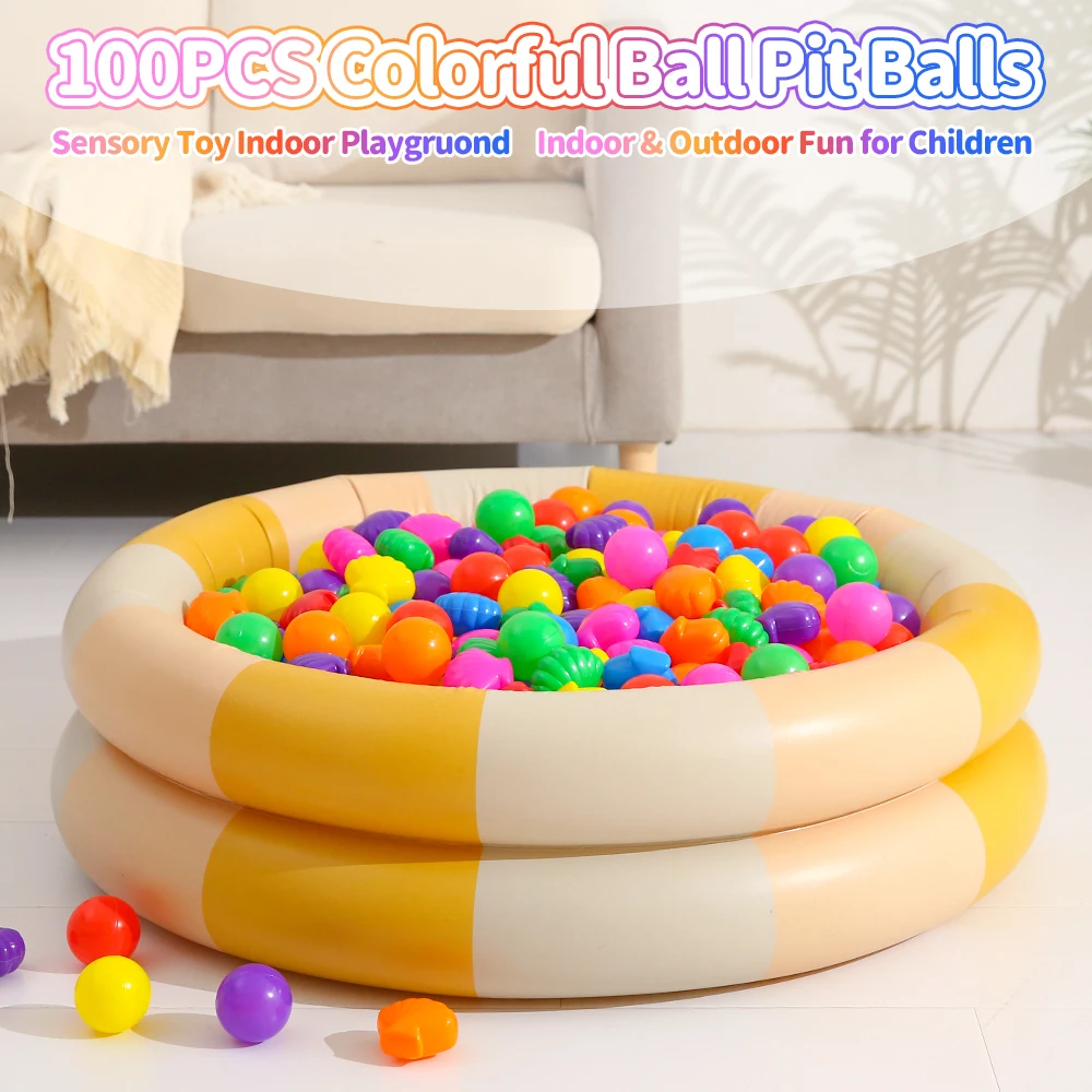 COLOBOBO 100 個カラフルなボールソフトプラスチックオーシャンボール感覚トレーニング教育ツールおもちゃ子供水プール誕生日プレゼント