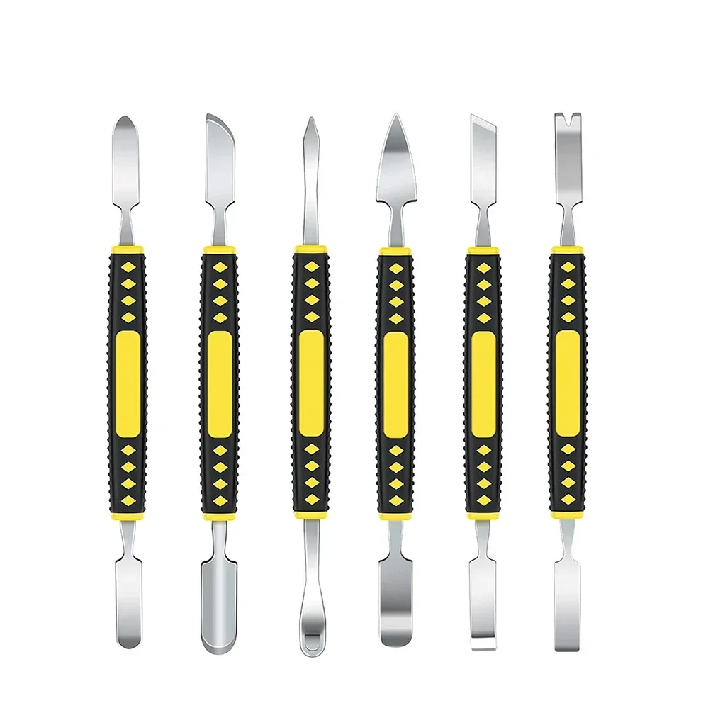 6PCS Universal Metal Crowbar Prying Opening Repair Tool For Mobile Phone Screen Notebook Dual Heads Spudger Home Hand Tools Sets
