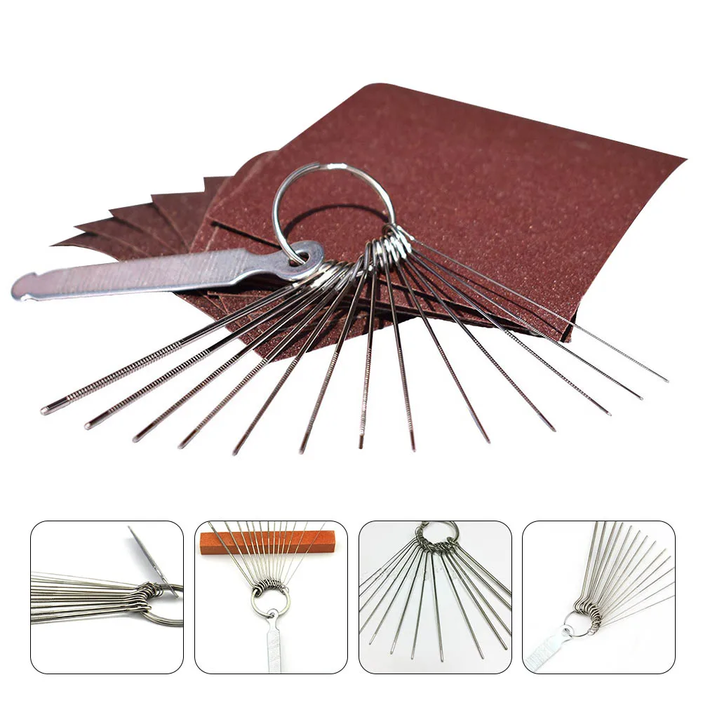 

Nut File Guitar Sanding Tool Needle Files for Ukulele Bass Bridge Slot Acoustic Luthier