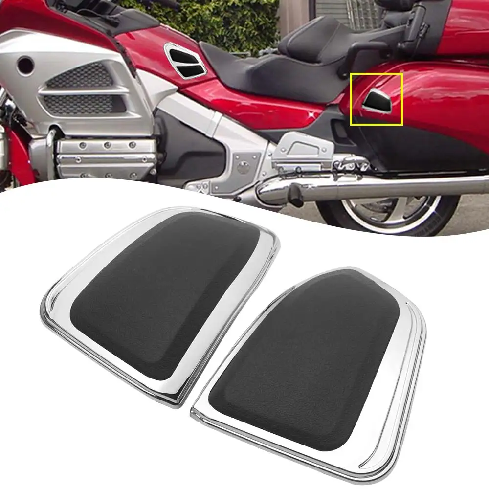 

High Quality Saddlebag Side Cover Trim For Honda Gold Wing Airbag Audio Comfort Nav Abs Gl1800Bm 2012-2017 Black With Reflective
