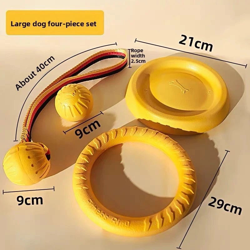 

EVAPet Toys Large Dog Interactive Pull Ring Floating Frisbee Dog Training Chew-Resistant Teeth Cleaning Ball