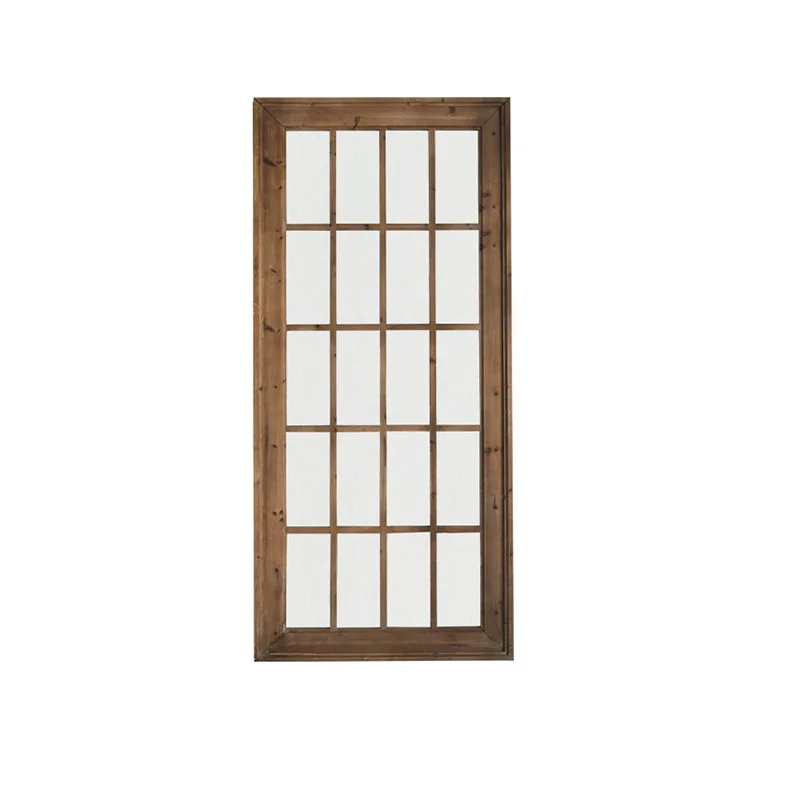 

Country vintage full-length mirror, solid wood distressed floor mirror, dressing mirror, household mirror