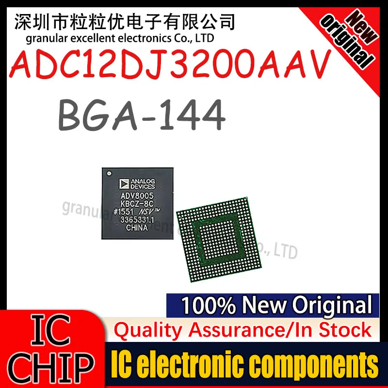

1 шт./лот, 100% новый оригинальный ADC12DJ3200AAV, маркировка ADC12DJ32 FCBGA-144 ADC12DJ, в наличии, микросхема