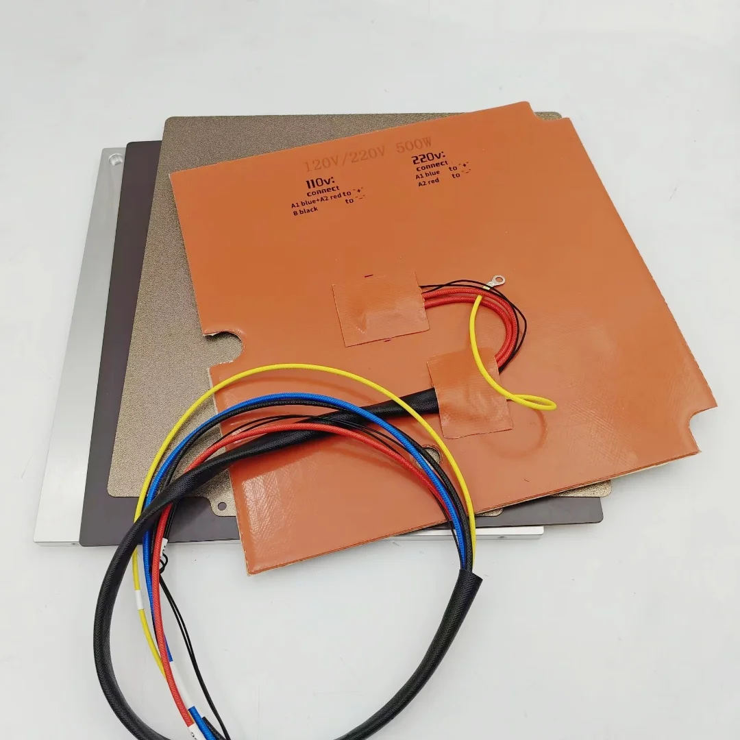 

Funssor Qidi Q1 Pro 3D Printer 8mm Aluminum alloy CNC Heat Bed Build Plate 110/220V Silicone Heater Pad Upgrade Kit