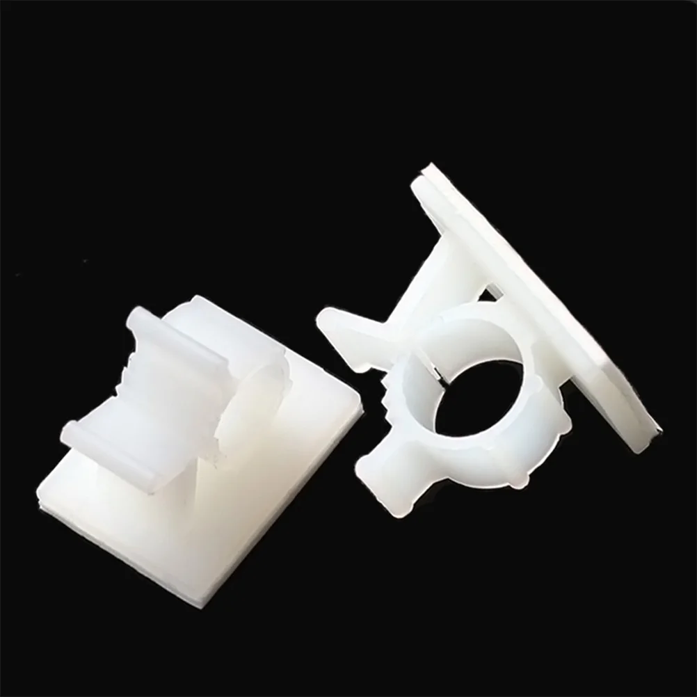 

50pcs Cable Clips Adhesive Adjustable Wire Clamps For Desk Cord Management Plastic Organizer Holder Mount White