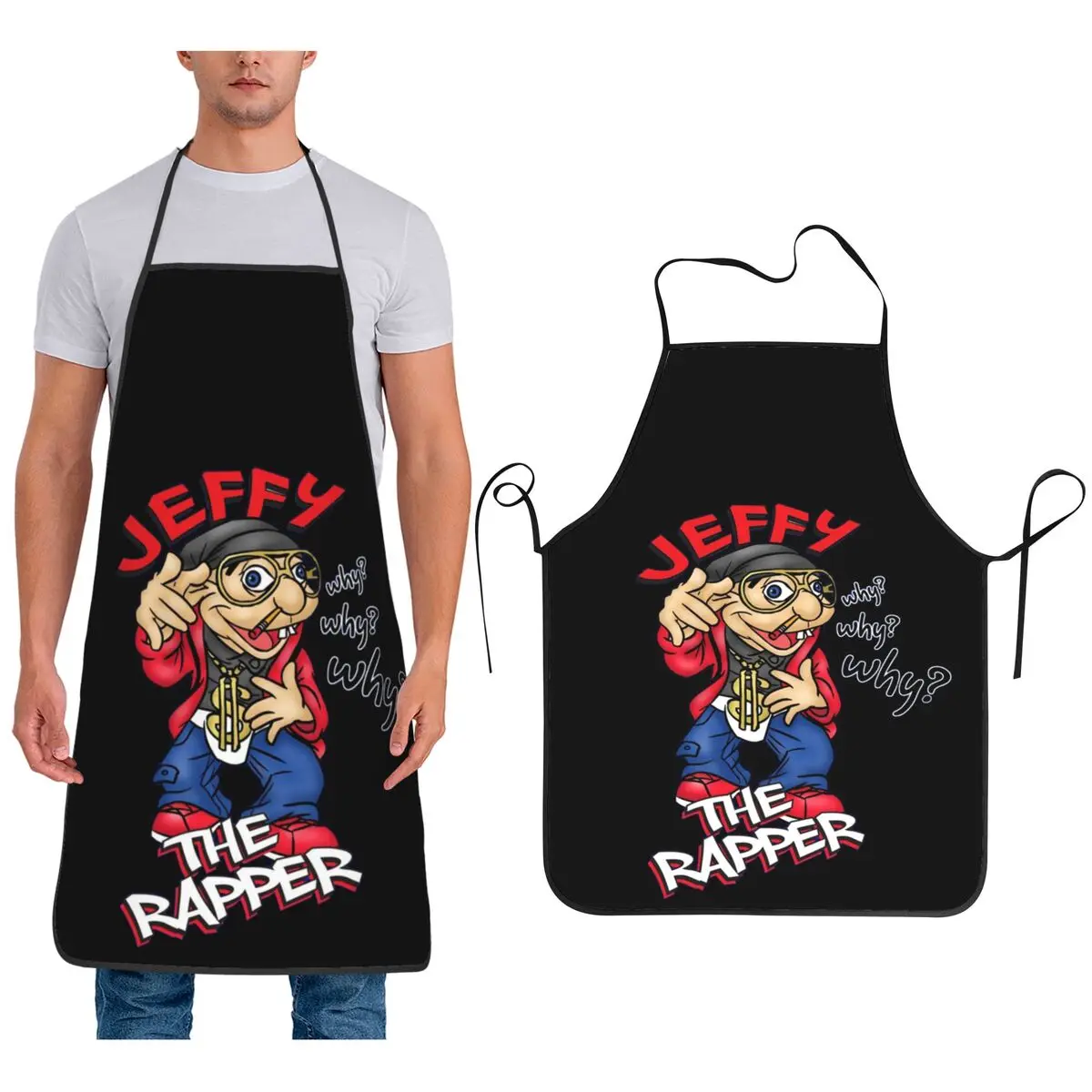 

Фартуки с персонажами Jeffy The Rapper SML, фартуки для шеф-повара, кулинарии, кухни, нагрудник без рукавов, кухонный сарафан для уборки