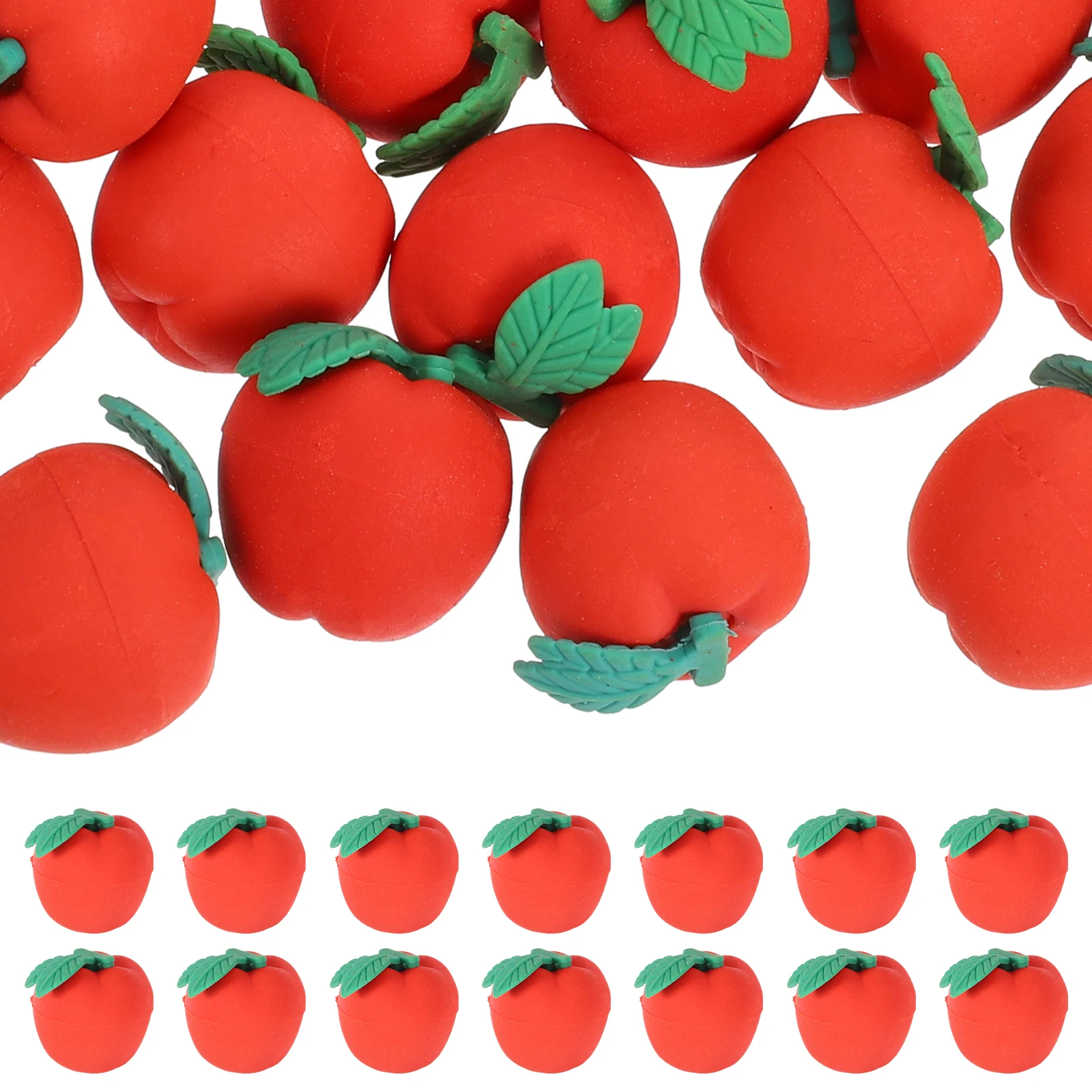 

30 Pcs Red Apple Eraser Erasers Back to School Party Favors Artificial Apples Child