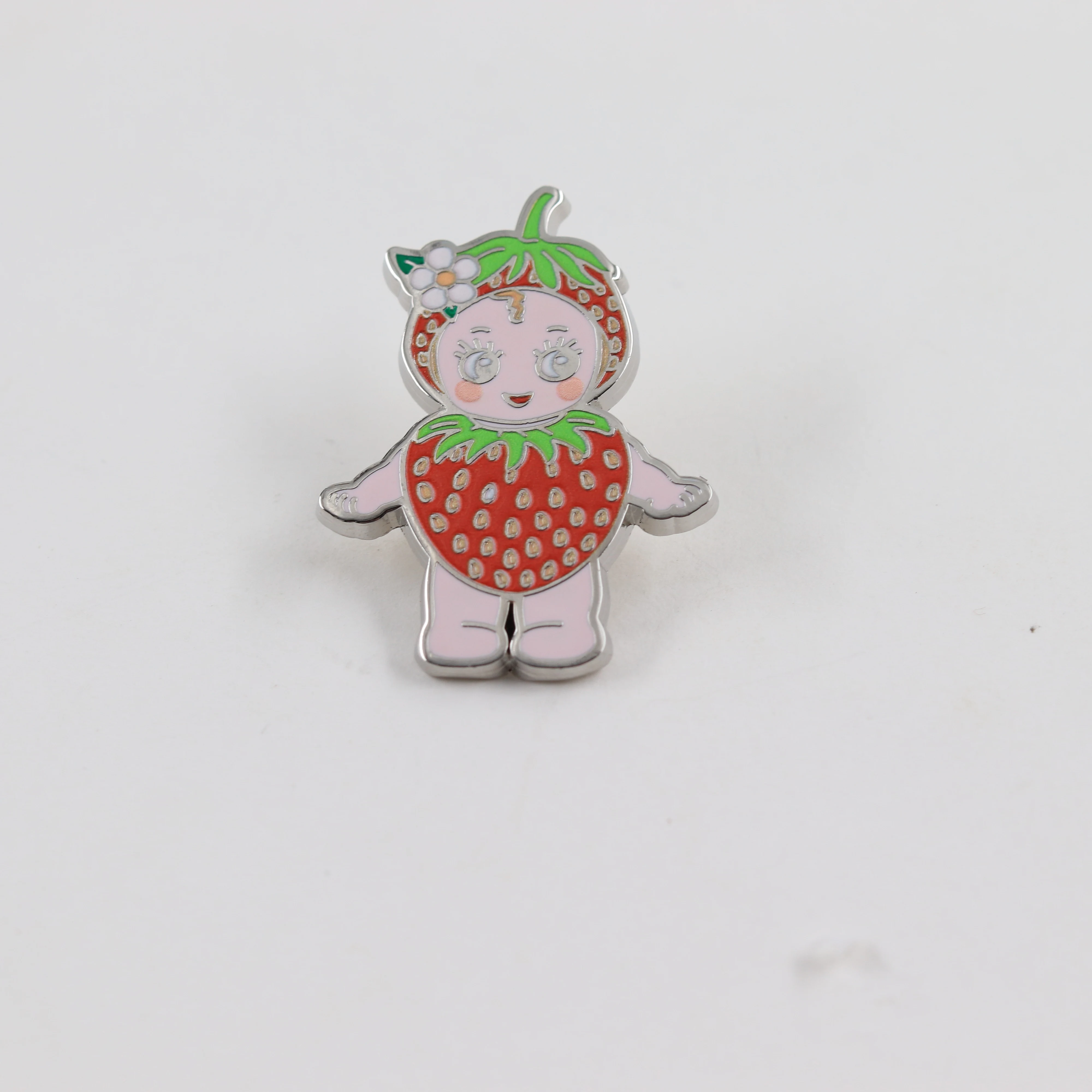 Niedliche Erdbeer-Mädchen Emaille-Pin Kawaii Frucht Baby Junge Brosche Metall-Abzeichen Schmuck Mode-Accessoires Geschenk Rucksack Kleidung Deko – Detail 13