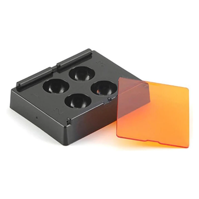 4 Pcs Dental Shading Light Box 4 Holes Composite Resin Mixing Well Dental Palette with Cover Resin Shading Box