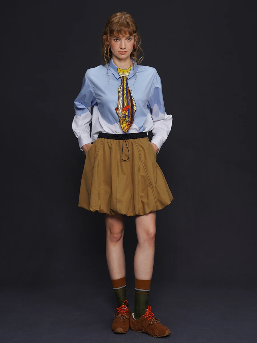 Damen-Sommer-Röcke mit lockerer Linie, flauschiger Rock, weiche Farben, volle A-Linien-Röcke für Damen, lässige ausgestellte Röcke für Frühling und Herbst