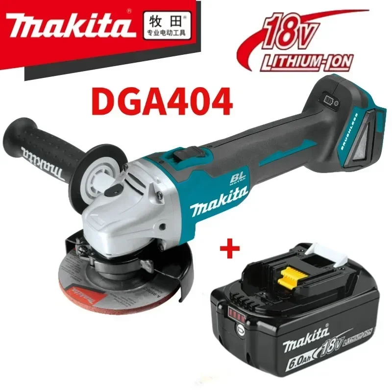 

18V Makita 125 DGA404 Brushless Lithium Electric Angle Grinder Rechargeable Cutting Machine High Power Polishing Machine