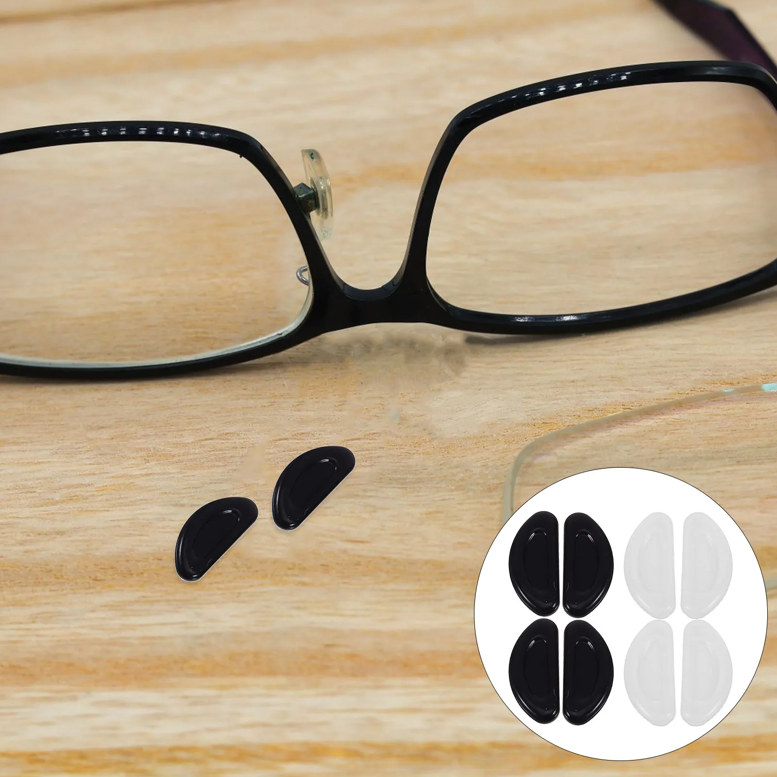 

Anti-Slip Glasses Nose Pads Silicone Eyeglass Cushion Flexible Optical Frame Replacement Comfortable Protective