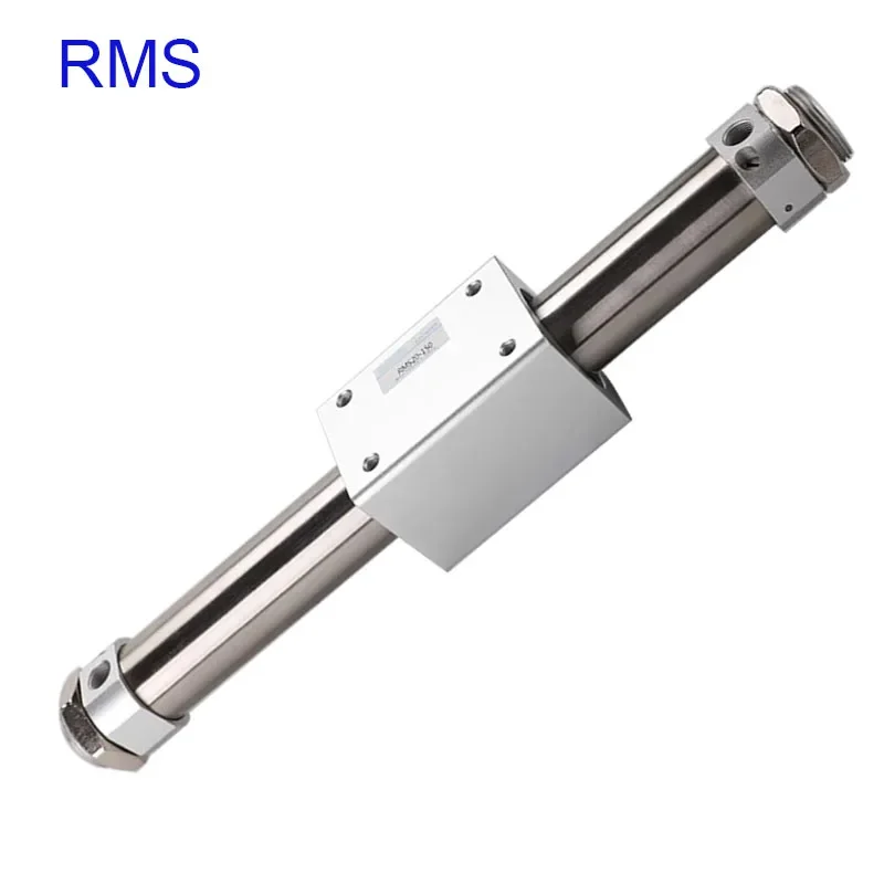 HLH RMS Magnetic Coupling Rodless Cylinder Air Cushion RMS10/16/20/25/32/40 Stroke 100/150/200/300/400/500/600/700/800/900/1000m