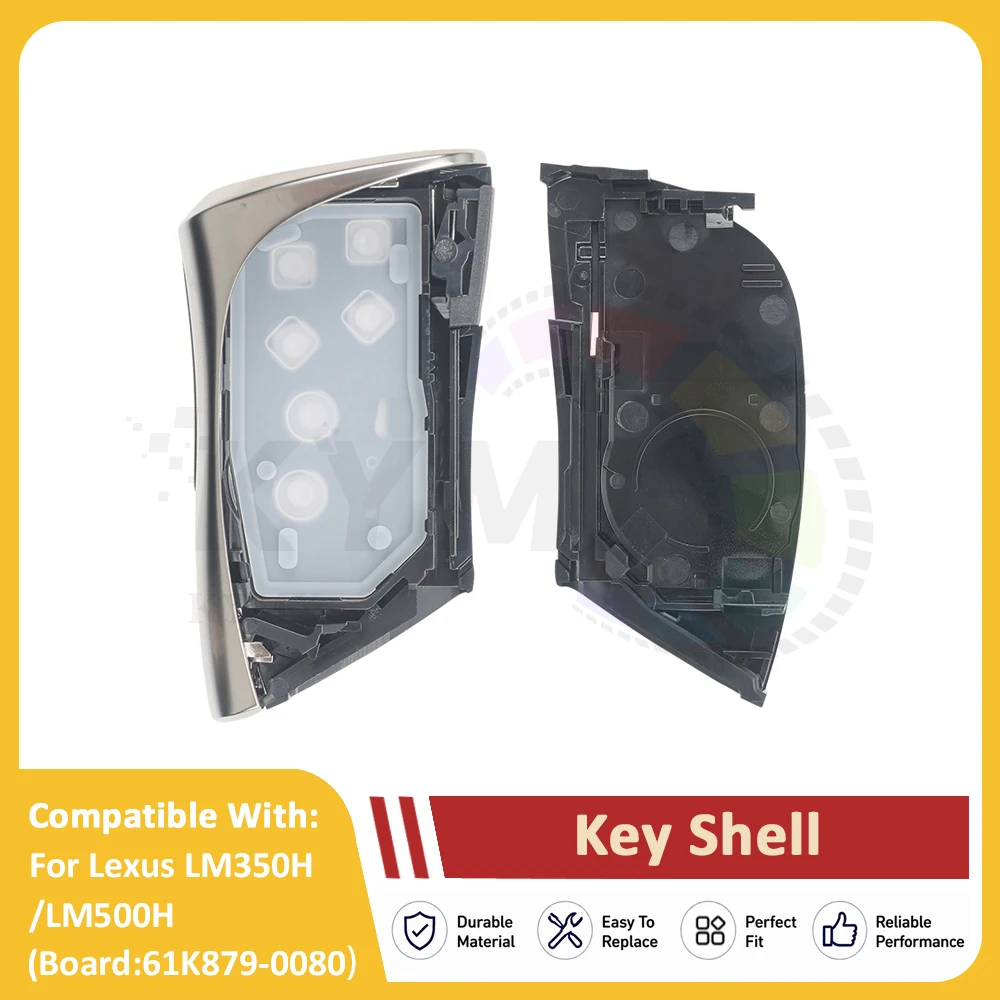 KYMX Smart Remote Car Key Shell Case Replacement For Lexus LM350H LM500H Keyless Go 5 Button Fob Cover ABS Plastic Uncut Blade