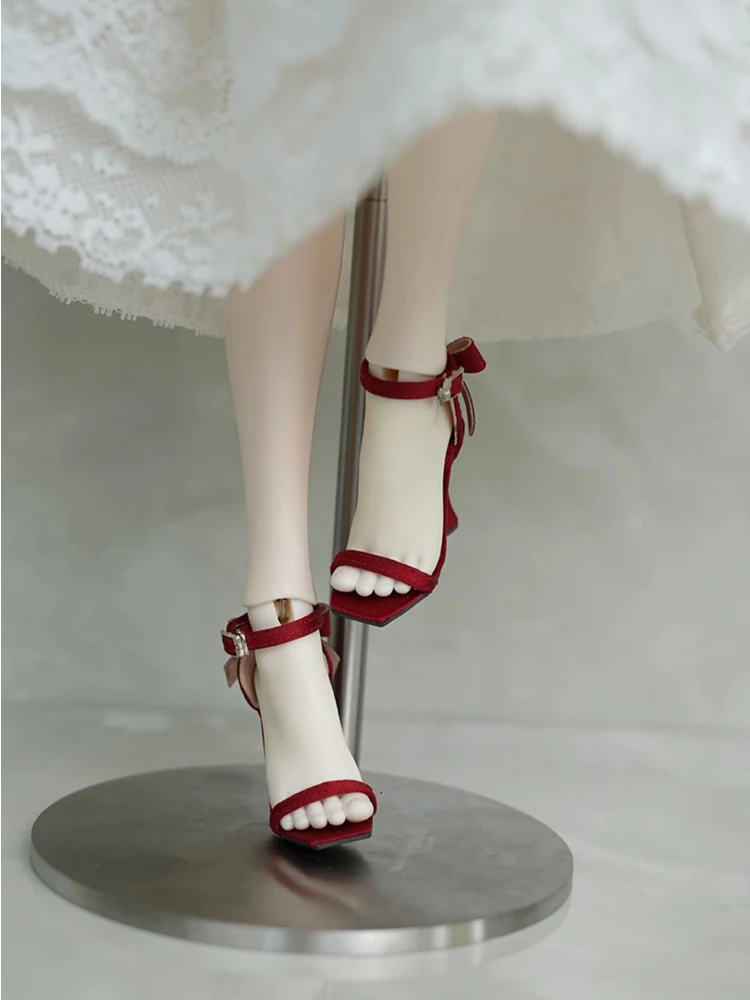 D09-P809 children handmade toy 1/4 1/3 big girl uncle BJD/SD Doll shoes Bow tie high heels buckle shoes 1pair