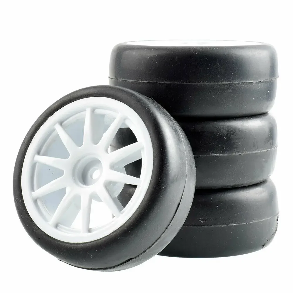 RC 910-6018 Slick Racing Tires& Wheel Sets For HSP HPI 1/10 1:10 Touring Car